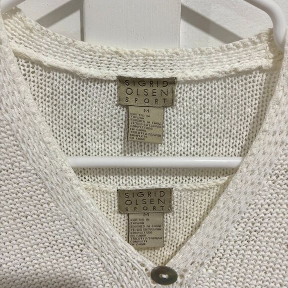 Sigrid Olsen Sport Lightweight Knit Cardigan Tank 2 Piece Set - Picture 3 of 7